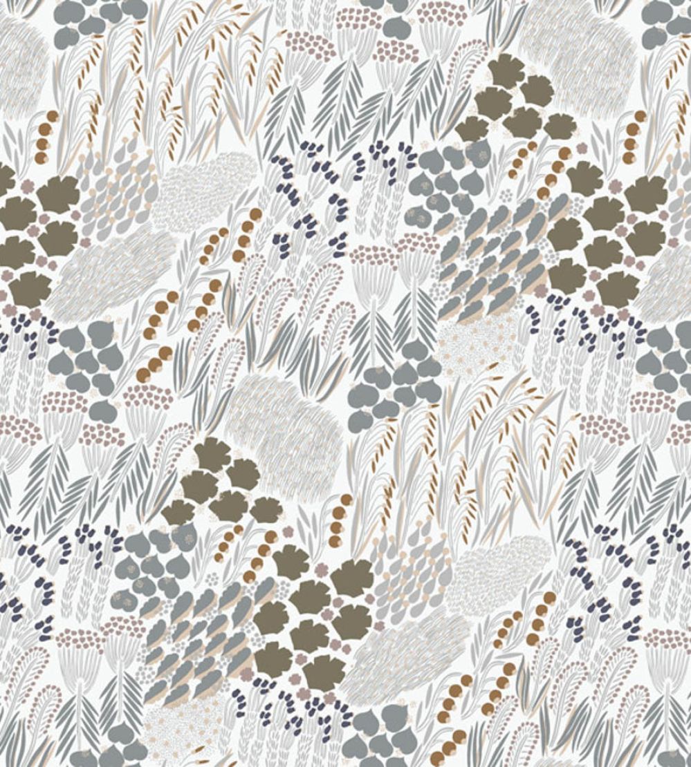 Pieni Letto Wallpaper by Marimekko Grey