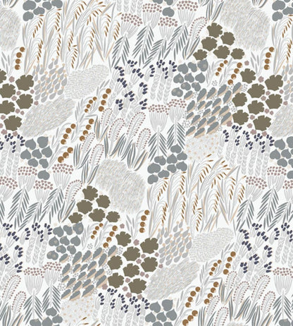 Pieni Letto Wallpaper by Marimekko Grey