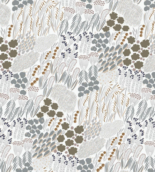 Pieni Letto Wallpaper by Marimekko Grey