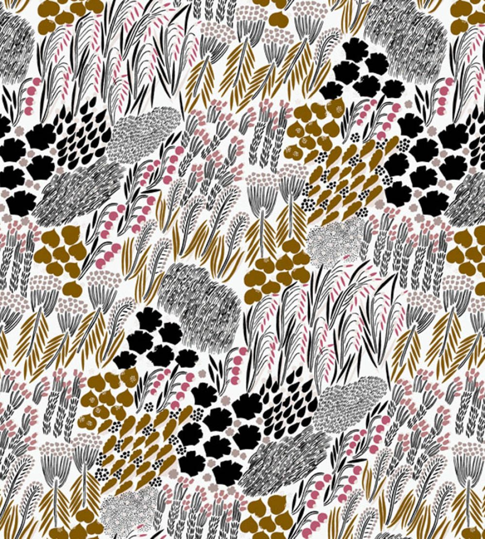 Pieni Letto Wallpaper by Marimekko Sand
