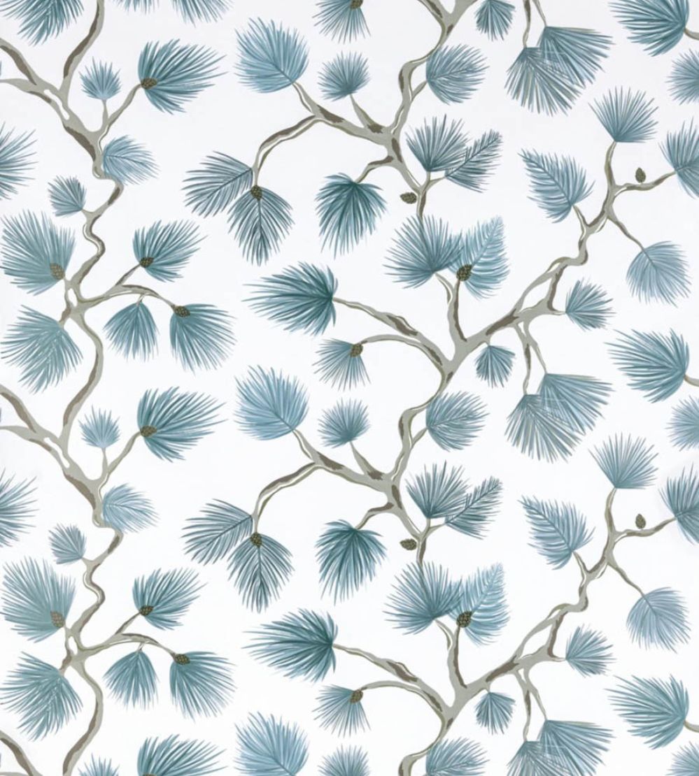 Pignoli Wallpaper by Scalamandre Teal