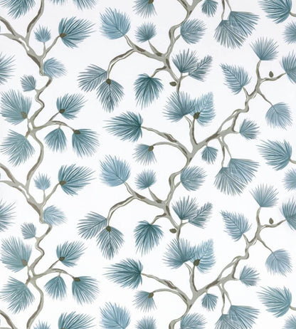 Pignoli Wallpaper by Scalamandre Teal