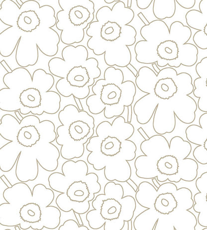 Piirto Unikko Wallpaper by Marimekko Greige