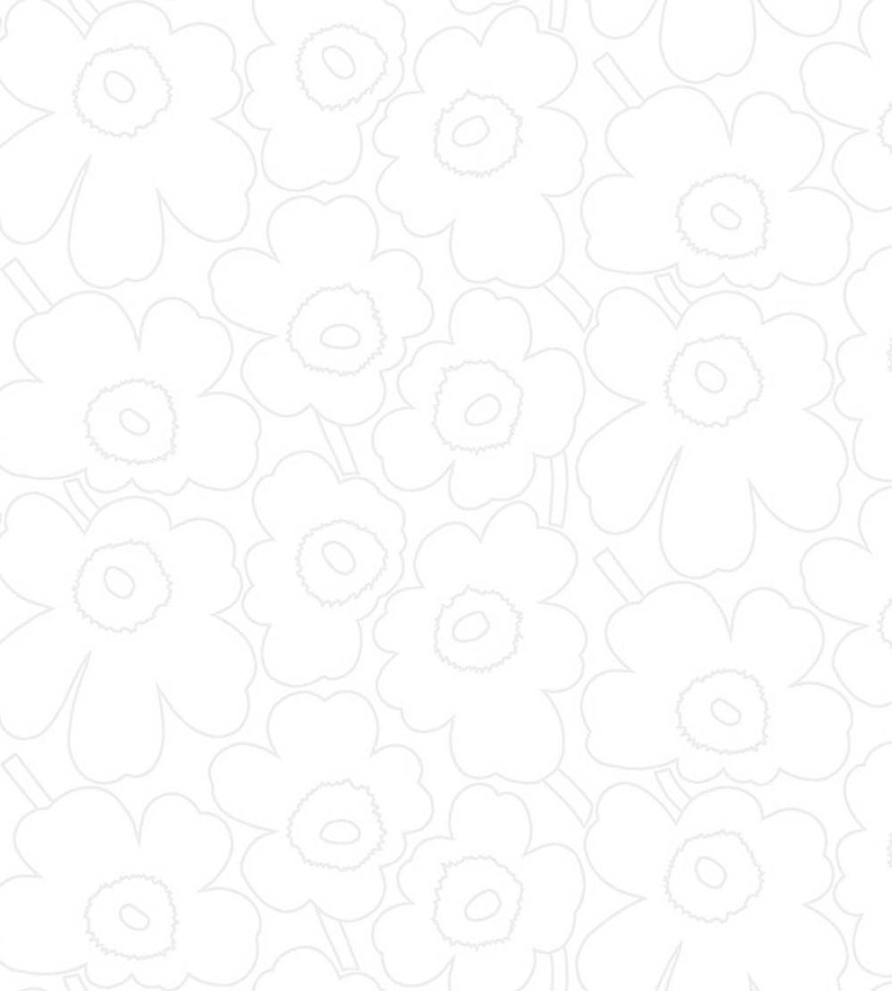Piirto Unikko Wallpaper by Marimekko Neutral