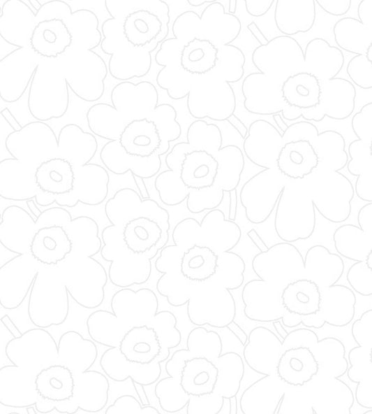 Piirto Unikko Wallpaper by Marimekko Neutral