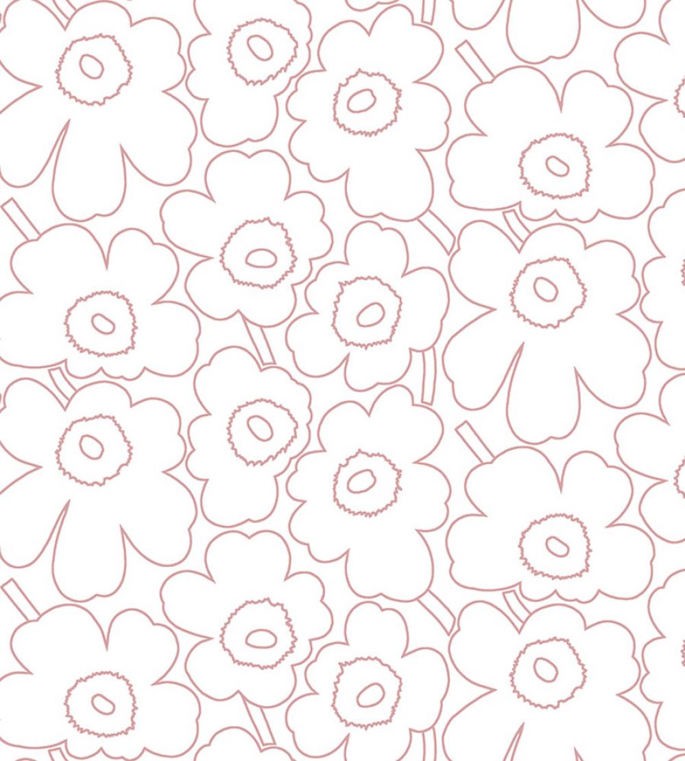 Piirto Unikko Wallpaper by Marimekko Pinks