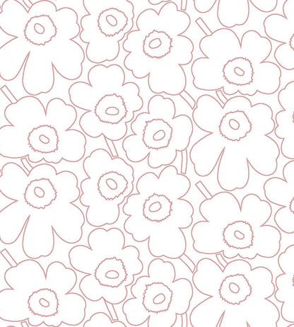 Piirto Unikko Wallpaper by Marimekko Pinks