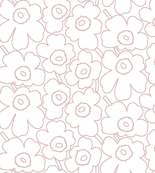 Piirto Unikko Wallpaper by Marimekko Pinks
