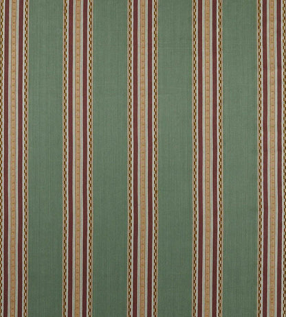 Pimlico Stripe Fabric by Morris & Co Teal/Mulberry