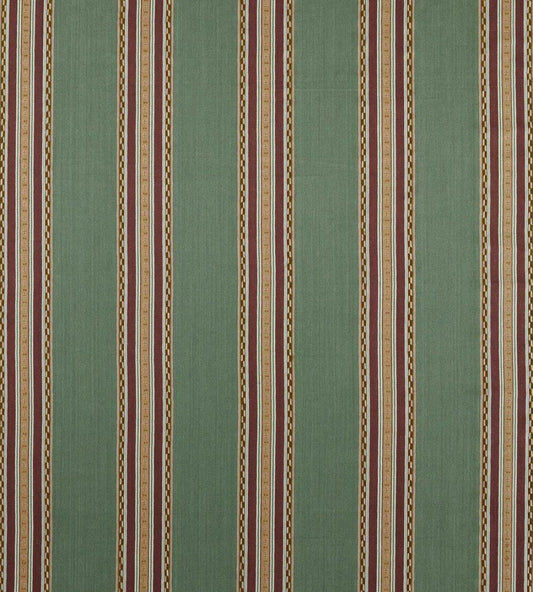Pimlico Stripe Fabric by Morris & Co Teal/Mulberry