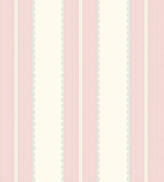 Pin Up Stripe Wallpaper by Woodchip & Magnolia Pastel Pink