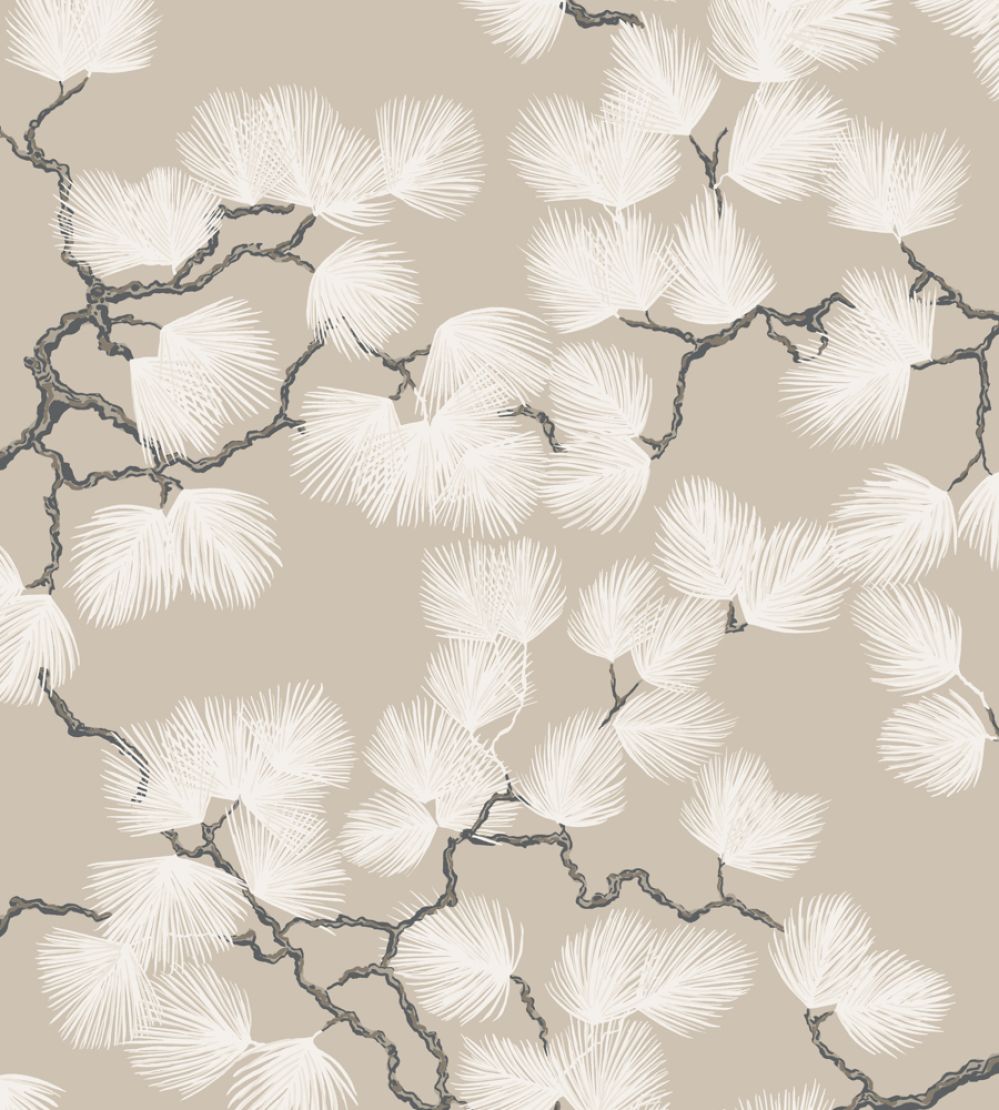 Pine Wallpaper by Sandberg Beige