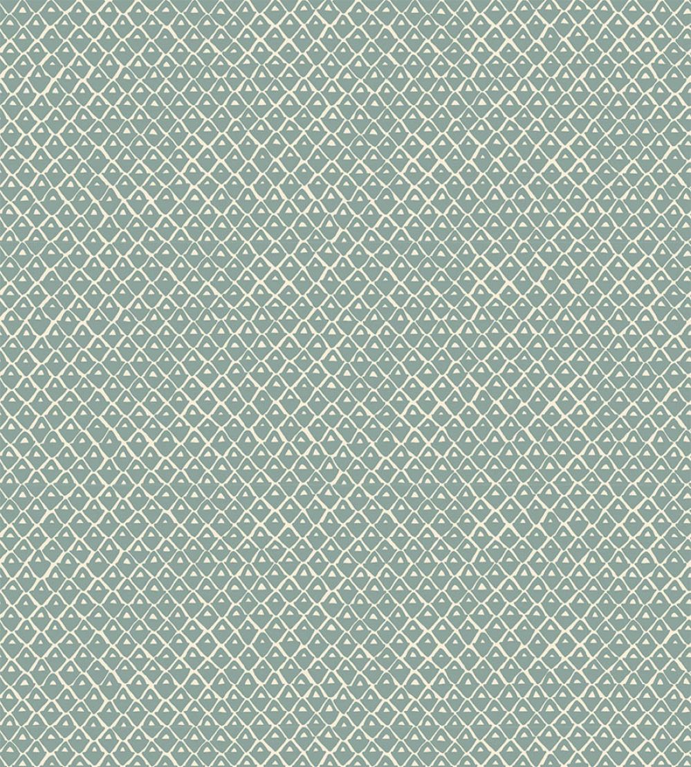 Pineapple Squares Wallpaper by Josephine Munsey Osney Blue