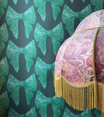 Pink Bows Wallpaper by Studio Lisa Bengtsson in Pink