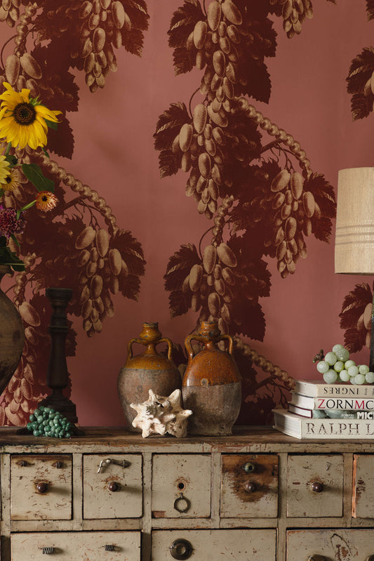 Pink Pearl Wallpaper by Studio Lisa Bengtsson in Pink