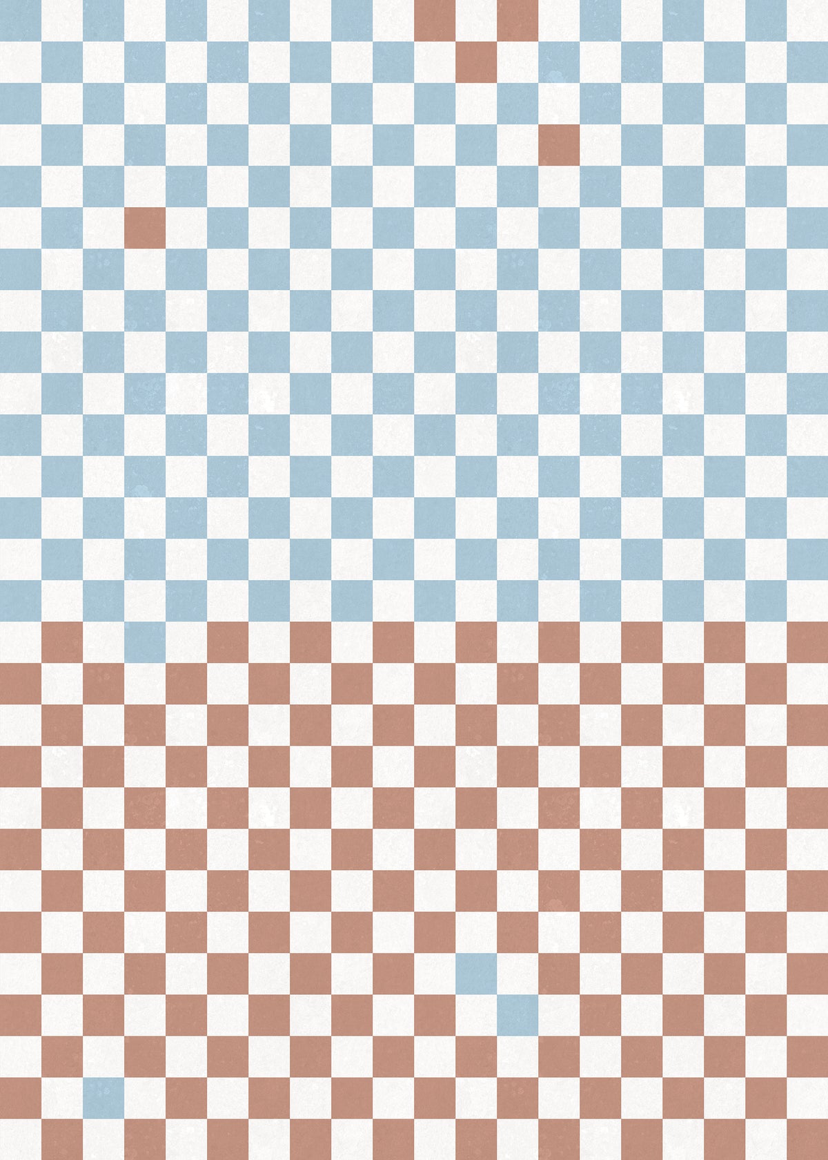 Pixels Orange & Blue mural by Rebel Walls