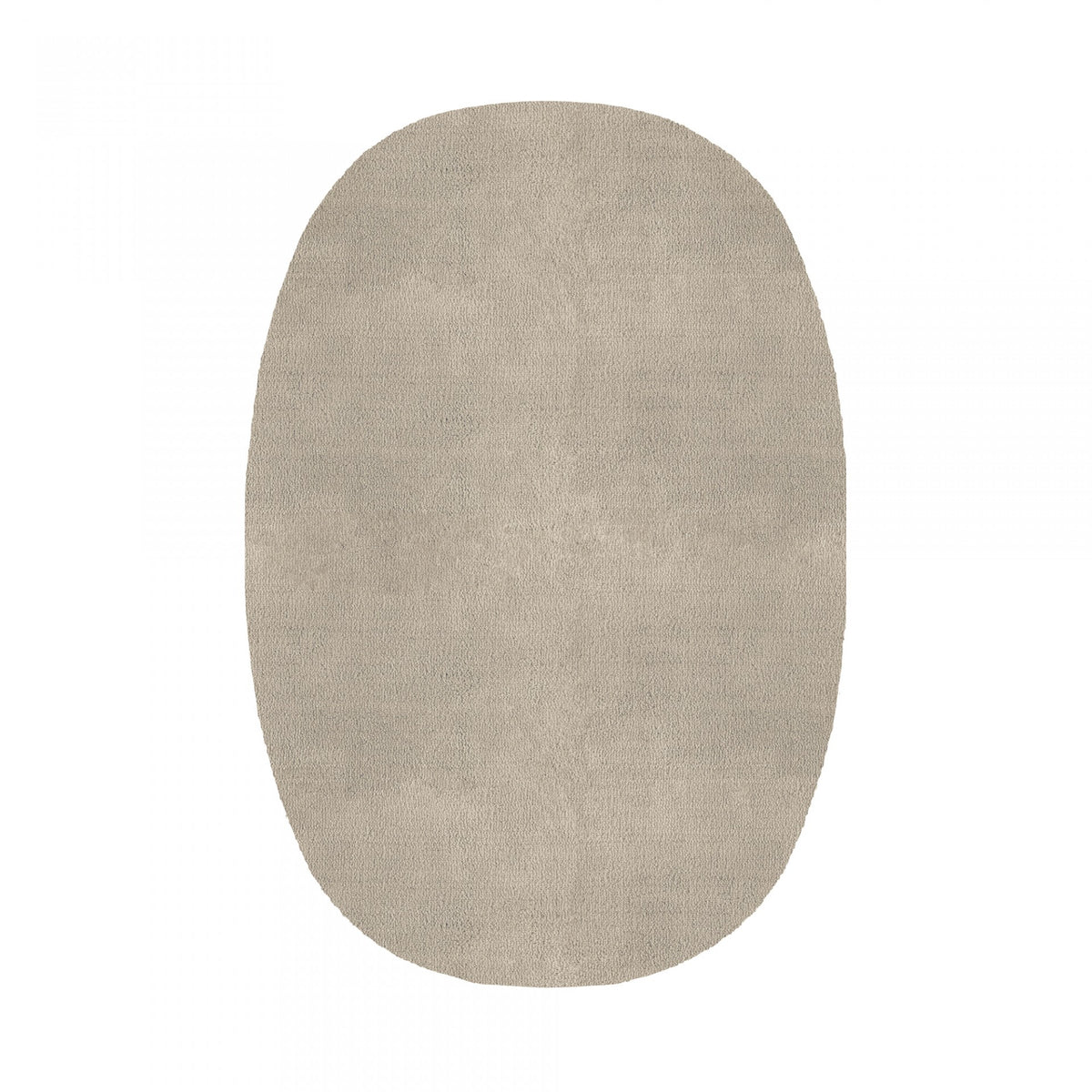 Plain Area Rug by Graccioza in Fog, Oval