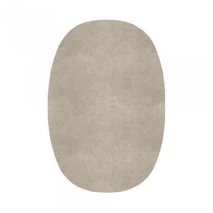 Plain Area Rug by Graccioza in Fog, Oval