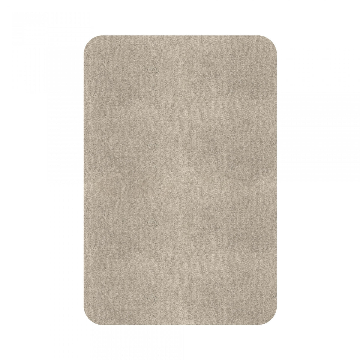 Plain Area Rug by Graccioza in Fog, Rounded Edge