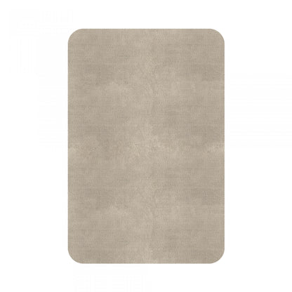 Plain Area Rug by Graccioza in Fog, Rounded Edge