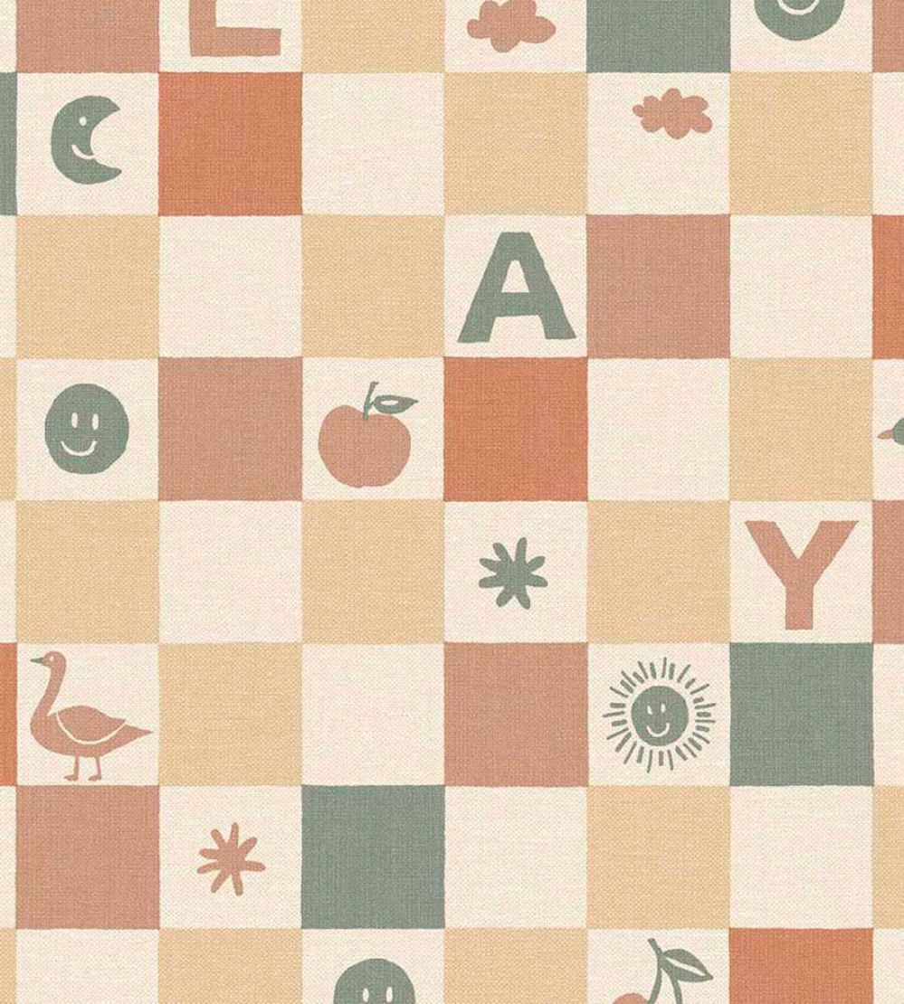 Play Wallpaper by Eijffinger Peach/Blue
