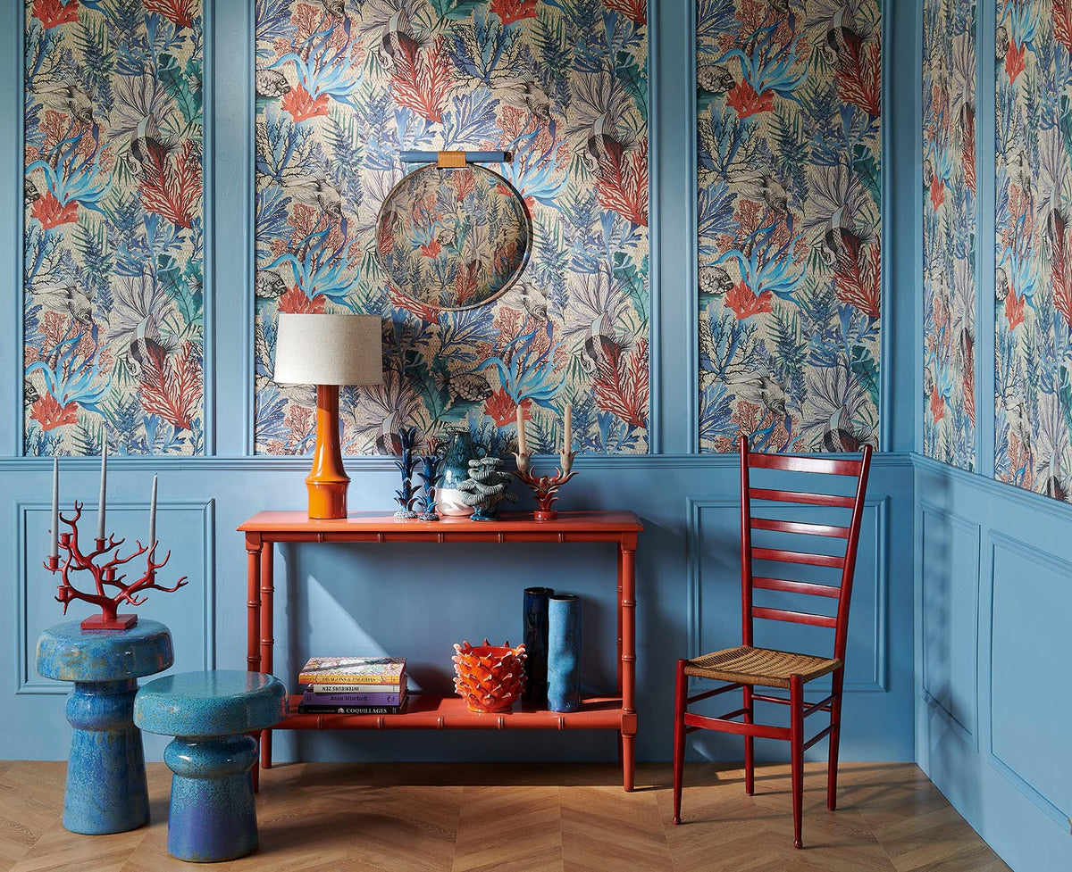 Pleine Mer Wallpaper by Pierre Frey shown in a room setting (view 1)