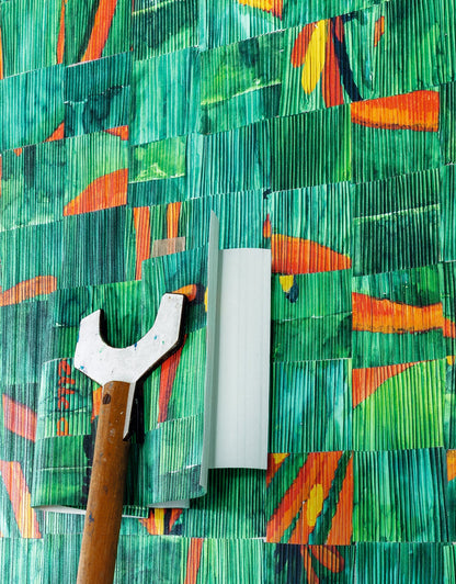 Plisse Plumes Wallpaper by Pierre Frey shown in a room setting (view 2)