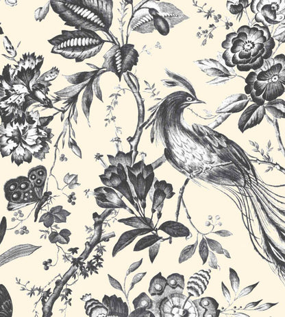 Plumage Mural by Woodchip & Magnolia Charcoal/Cream