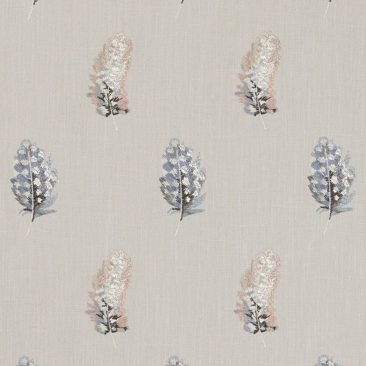 Plumis Blush/Linen fabric by Clarke & Clarke
