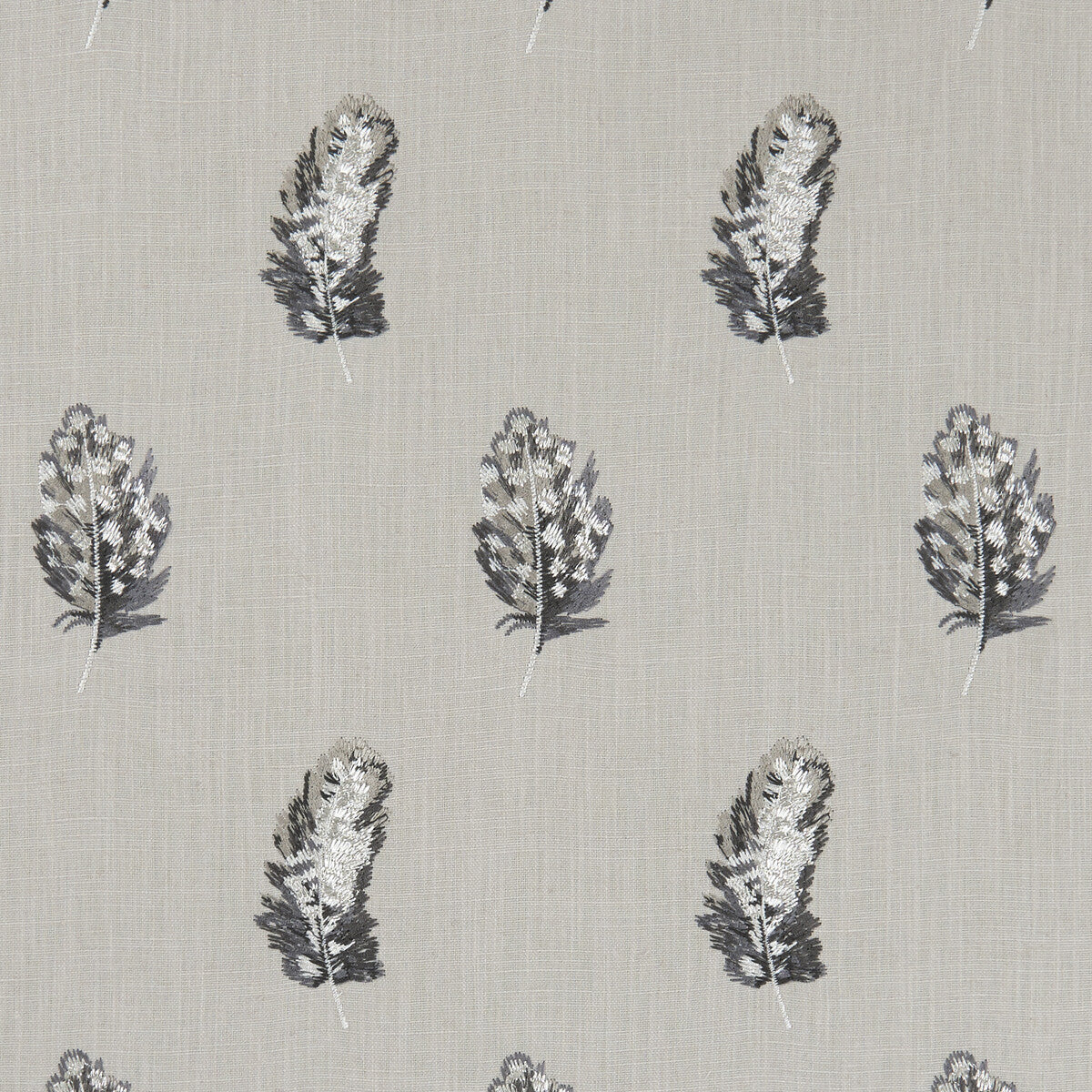 Plumis Charcoal/Linen fabric by Clarke & Clarke