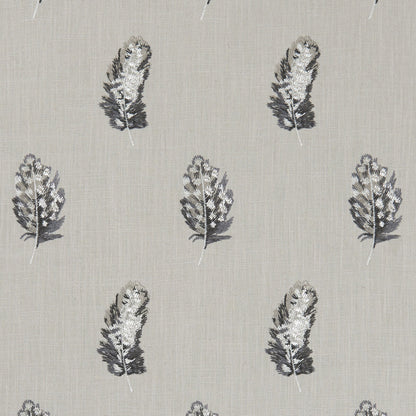 Plumis Charcoal/Linen fabric by Clarke & Clarke