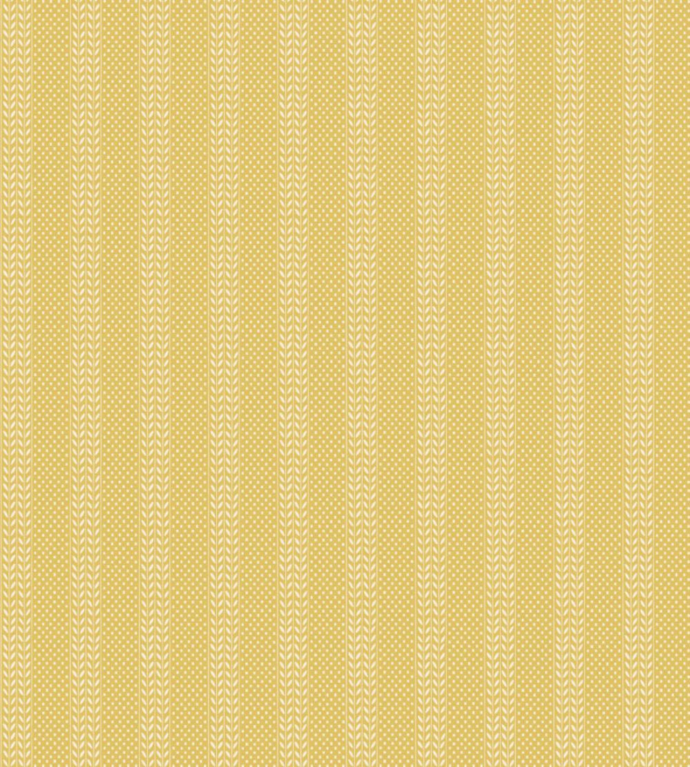Polka Sprig Wallpaper by Farrow & Ball Ciara Yellow / White Tie