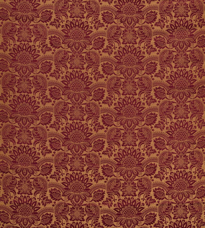 Pomegranate Brocatelle Fabric by Zoffany Cochineal