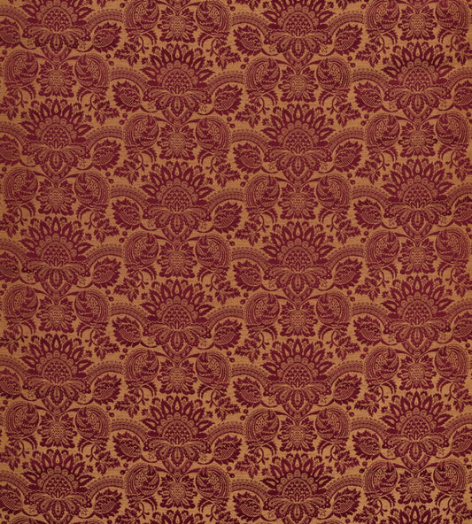 Pomegranate Brocatelle Fabric by Zoffany Cochineal