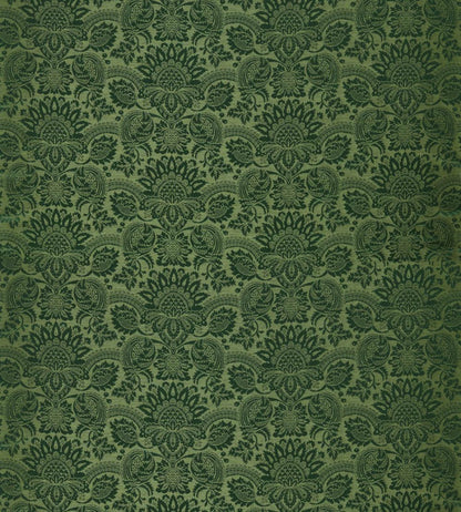 Pomegranate Brocatelle Fabric by Zoffany Huntsman Green