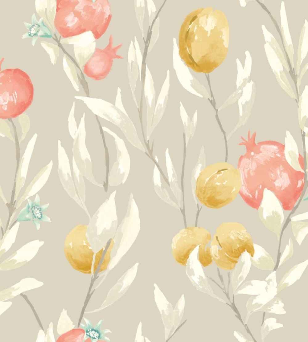 Pomegranate Trail Wallpaper by Ohpopsi Parchment