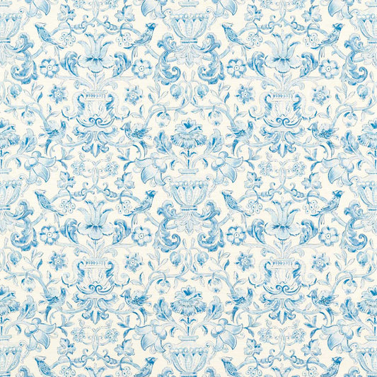 Pompadour Print Indigo mural by Zoffany
