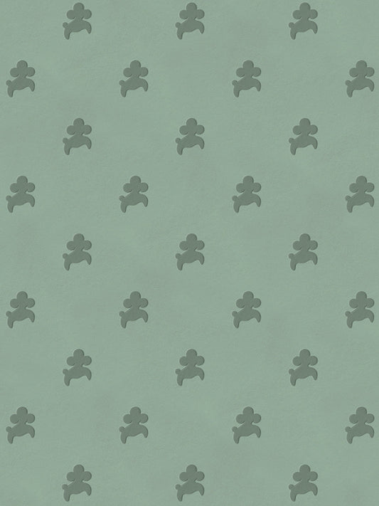 Poochi Wallpaper by Divine Savages in Pistachiow Chow, pattern swatch