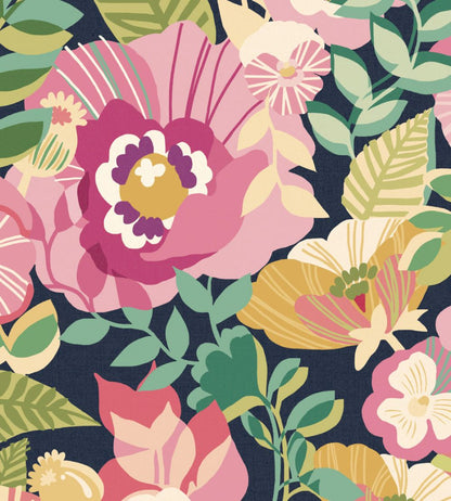 Poppies & Pansies Wallpaper by Ohpopsi Midnight Garden