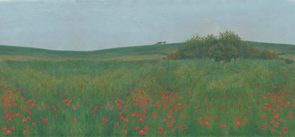 Poppy Landscape Summer mural by Rebel Walls