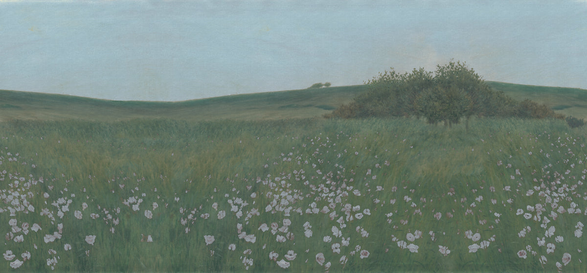 Poppy Landscape Dusk mural by Rebel Walls