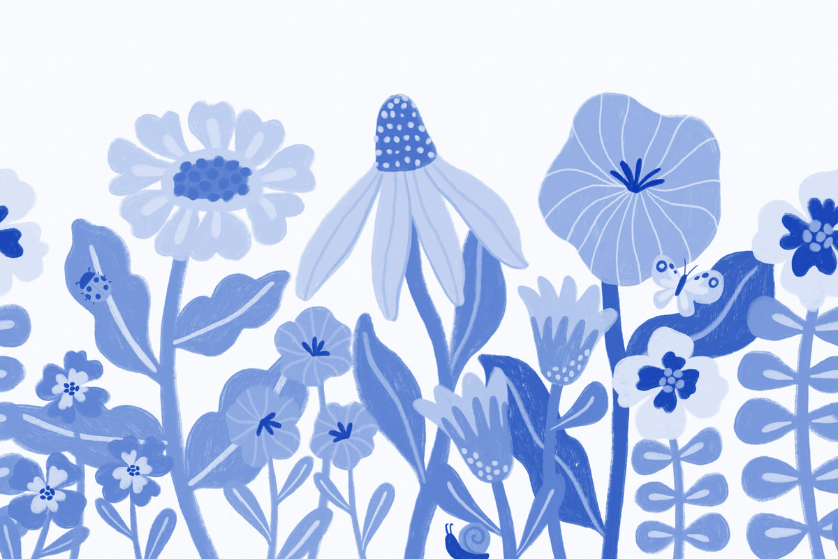 Poppy Blue mural by Hovia