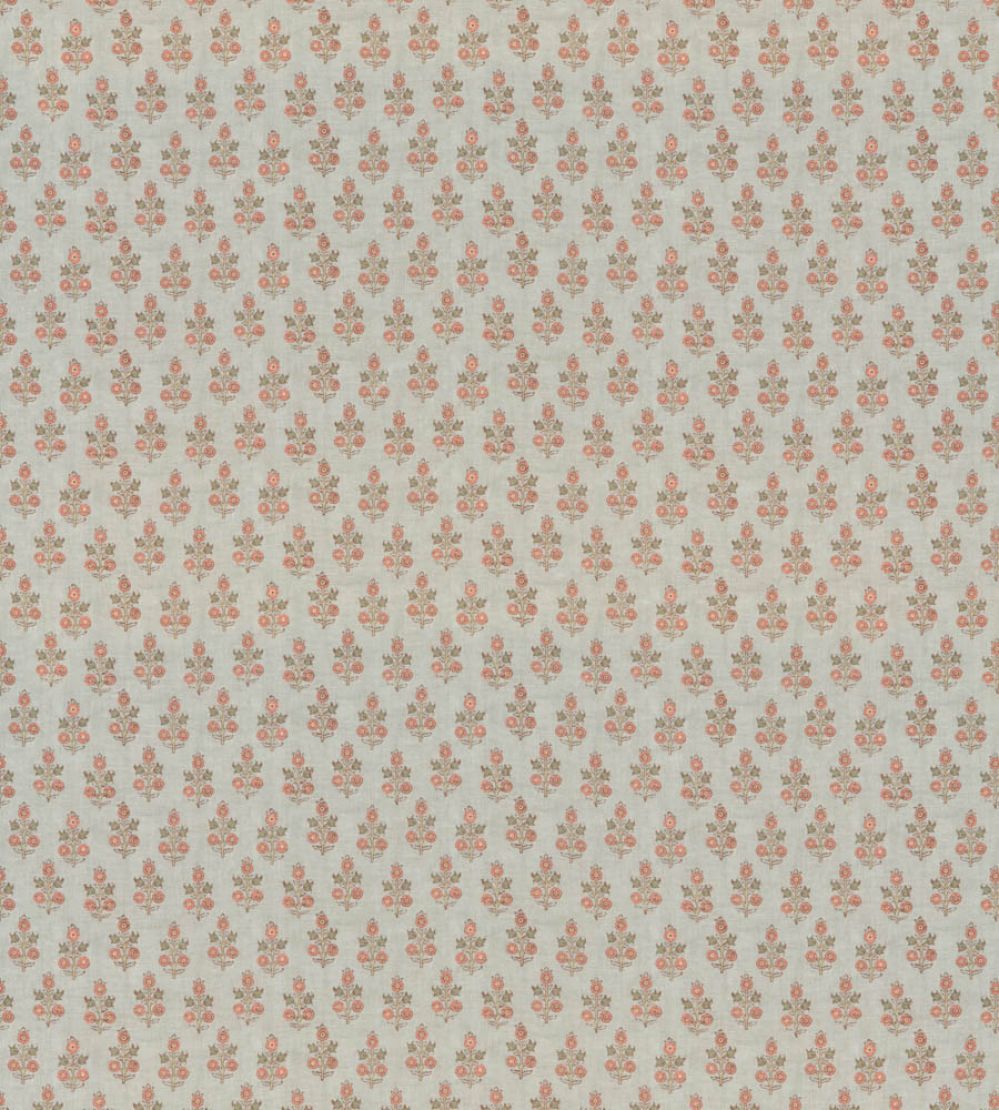 Poppy Sprig Fabric by GP & J Baker Aqua/Blush