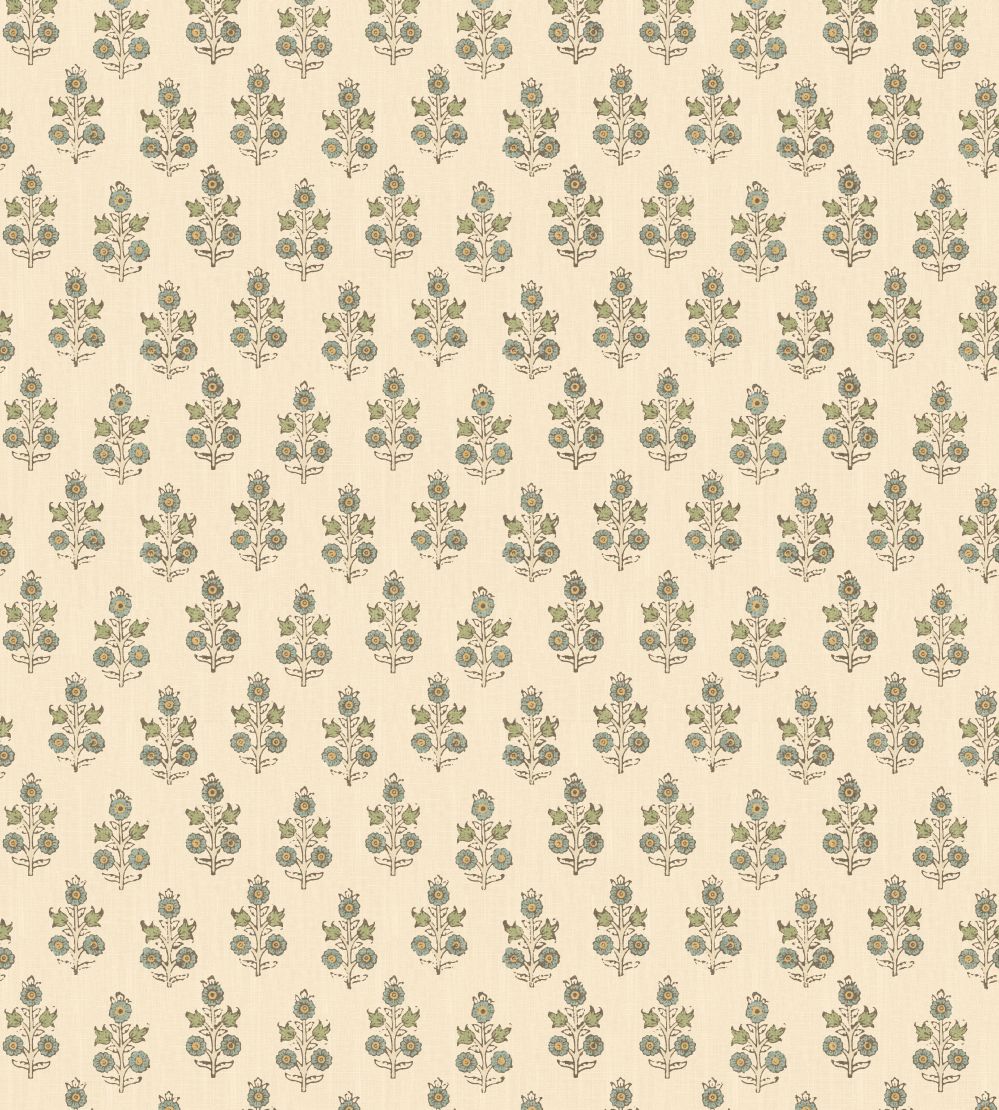 Poppy Sprig Wallpaper by GP & J Baker Aqua