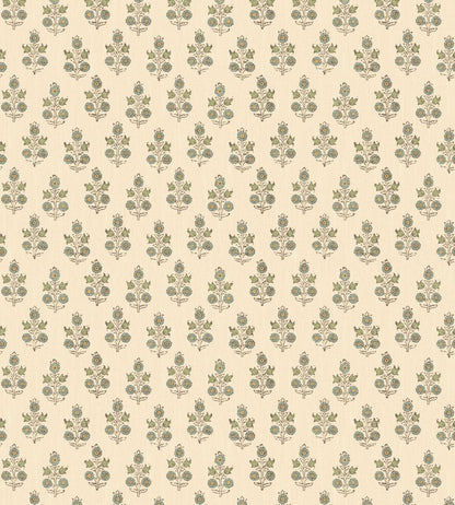 Poppy Sprig Wallpaper by GP & J Baker Aqua