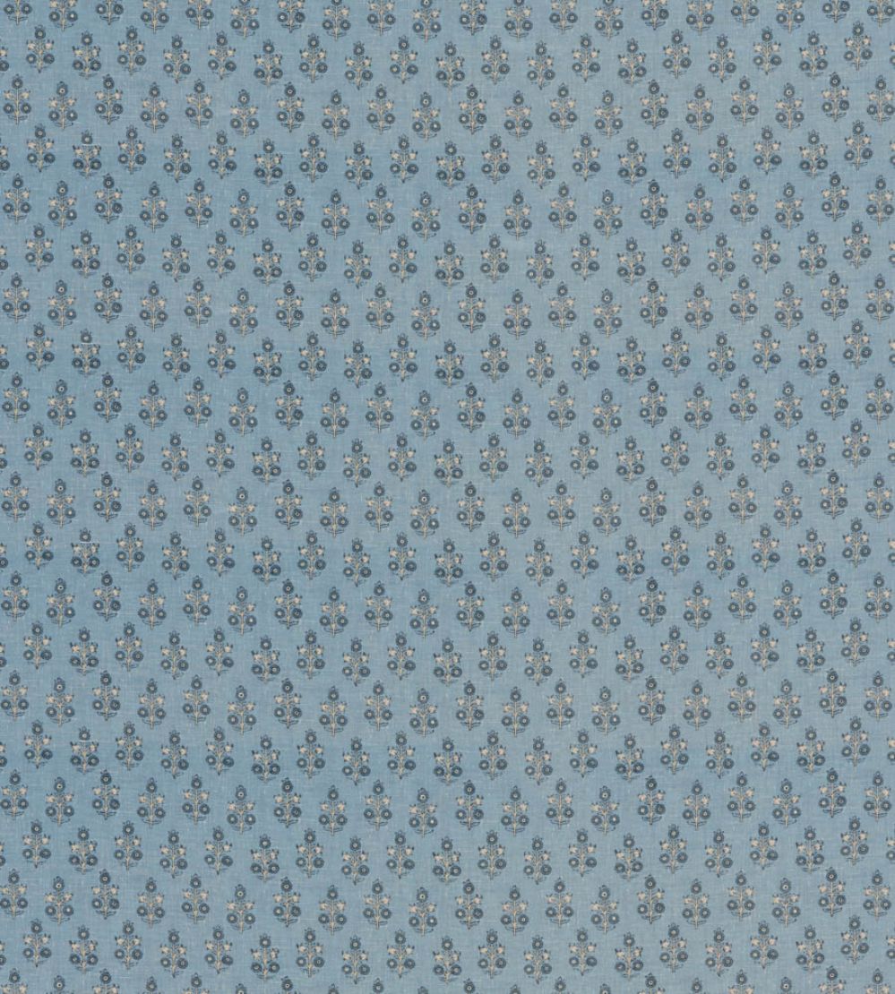 Poppy Sprig Fabric by GP & J Baker Blue