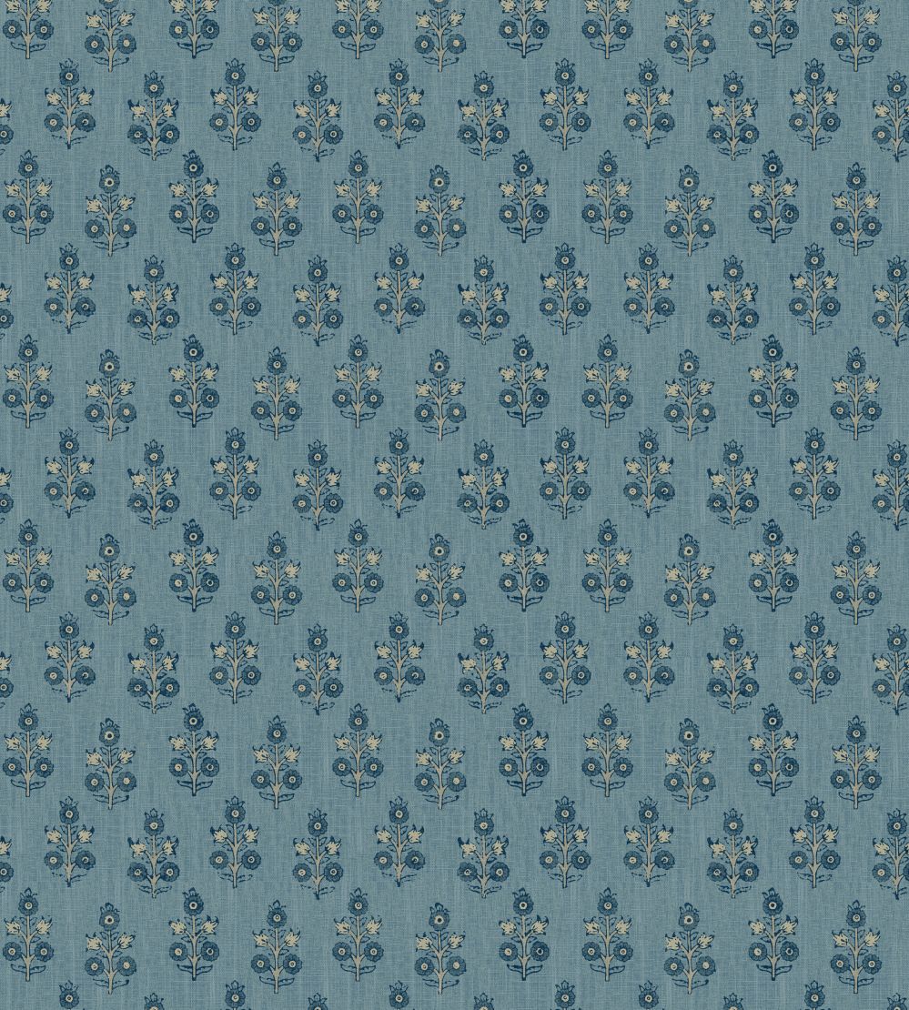 Poppy Sprig Wallpaper by GP & J Baker Blue