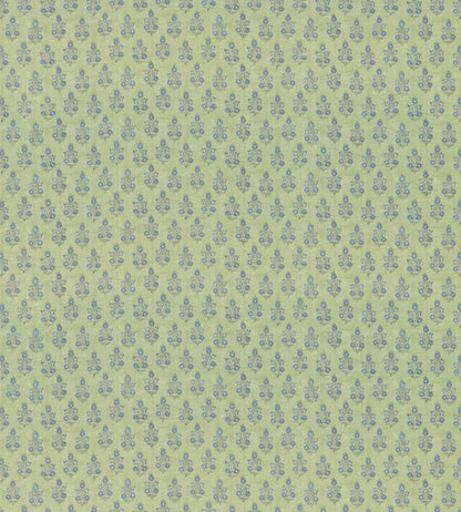 Poppy Sprig Fabric by GP & J Baker Green/Blue