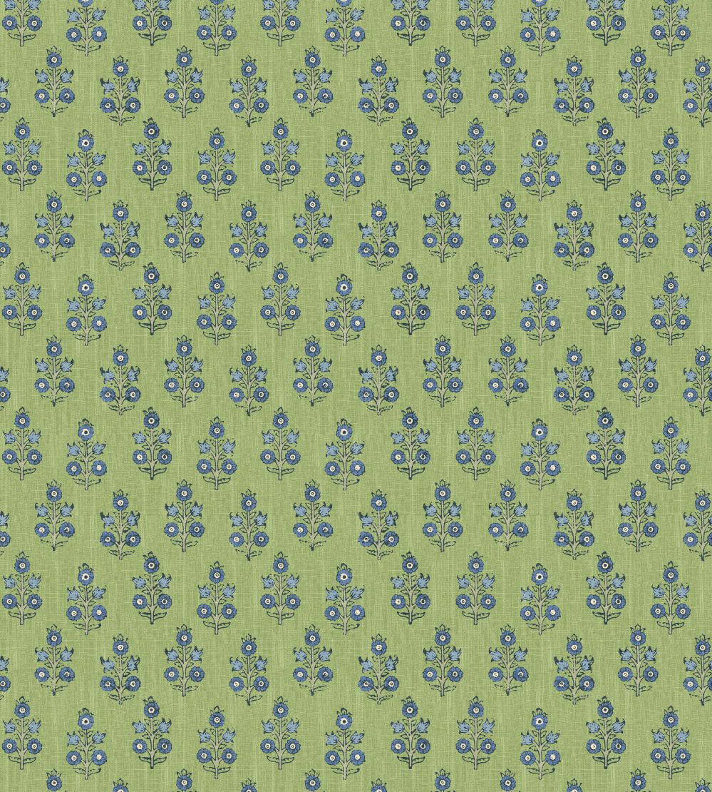 Poppy Sprig Wallpaper by GP & J Baker Green/Blue