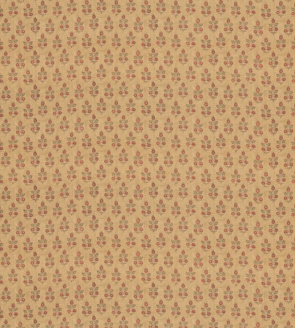 Poppy Sprig Fabric by GP & J Baker Ochre